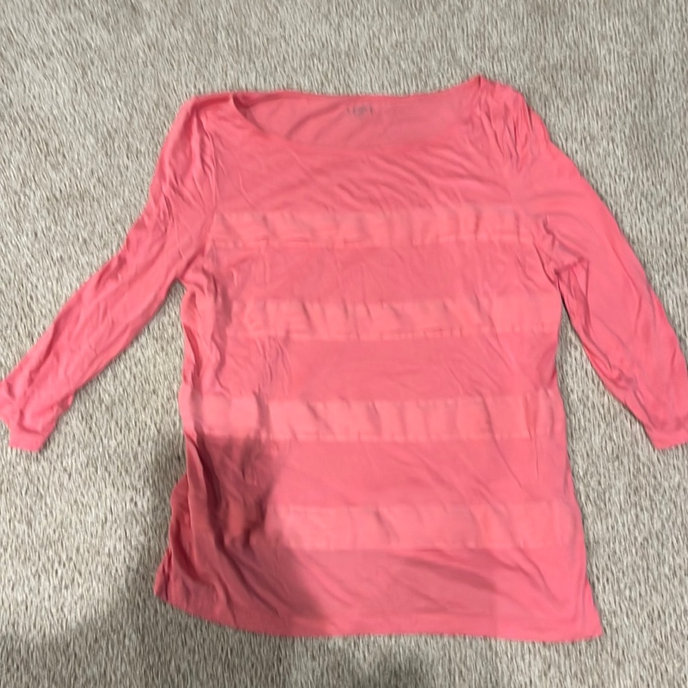 Girls size medium loft, pink longsleeve shirt.
